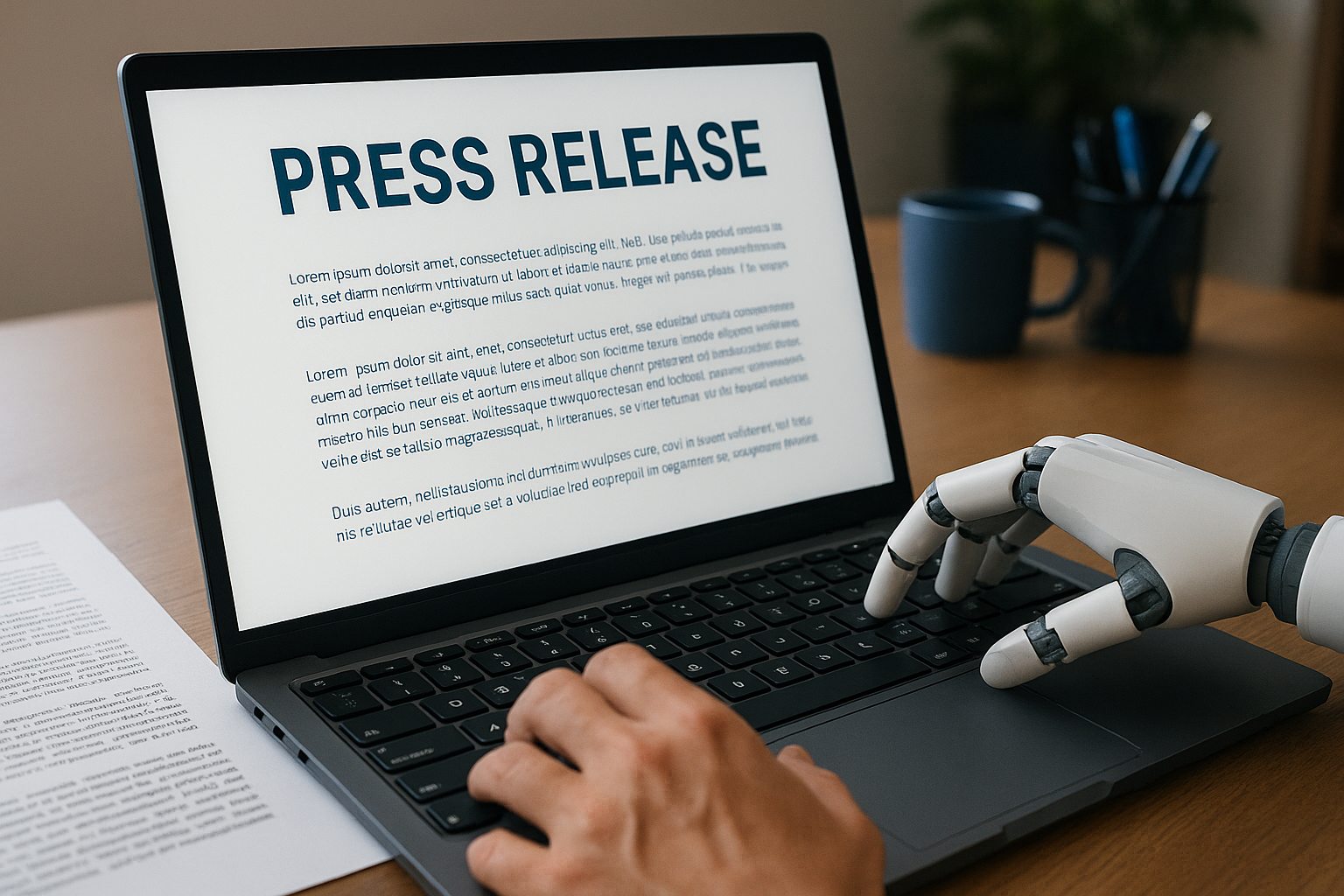 Report: In June, nearly 50% of press releases were written with AI